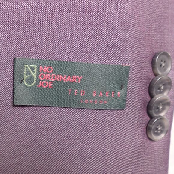Ted Baker No Ordinary Joe London Purple Suit Jacket 40S & 34S Pants Set - Picture 15 of 16